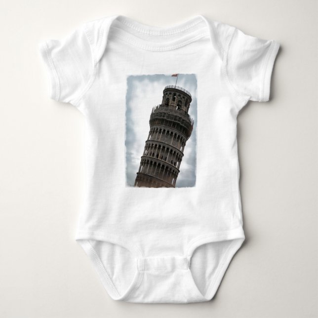 Leaning Tower of Pisa Baby Bodysuit (Front)