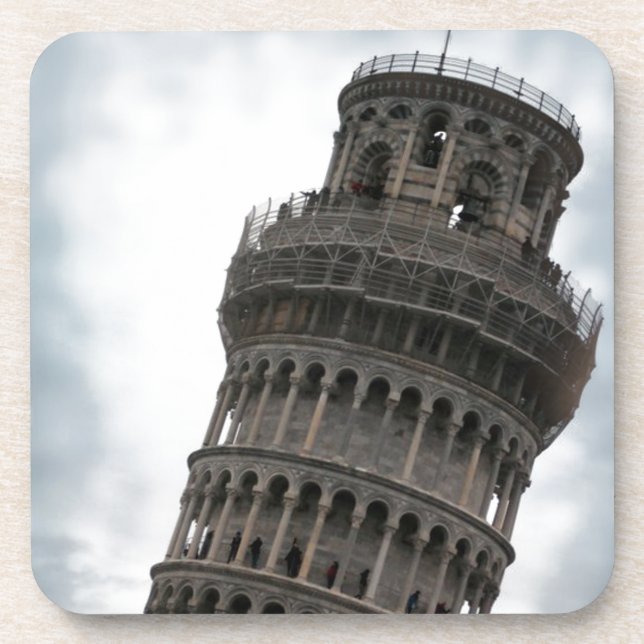Leaning Tower of Pisa Beverage Coaster (Front)