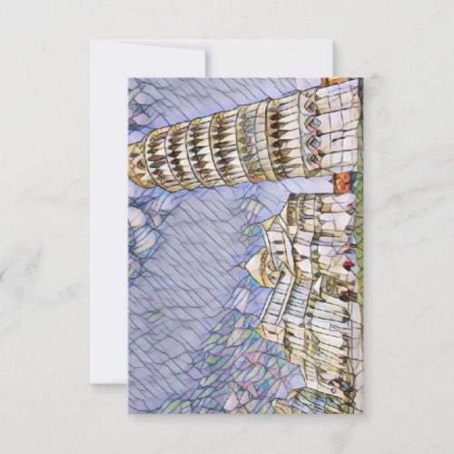 Leaning Tower of Pisa by Mirsat Karabel Invitation
