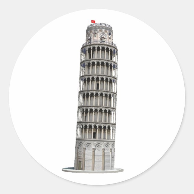 Leaning Tower of Pisa: Classic Round Sticker (Front)