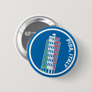 Leaning Tower of Pisa Crest Button