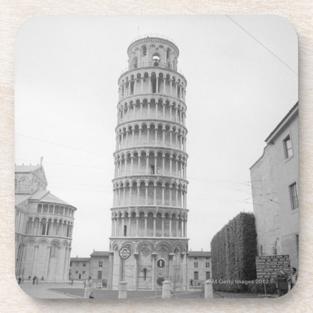 Leaning Tower of Pisa Drink Coaster (Front)
