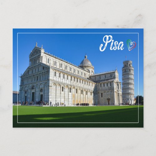 Leaning Tower of Pisa europe travel photography Postcard