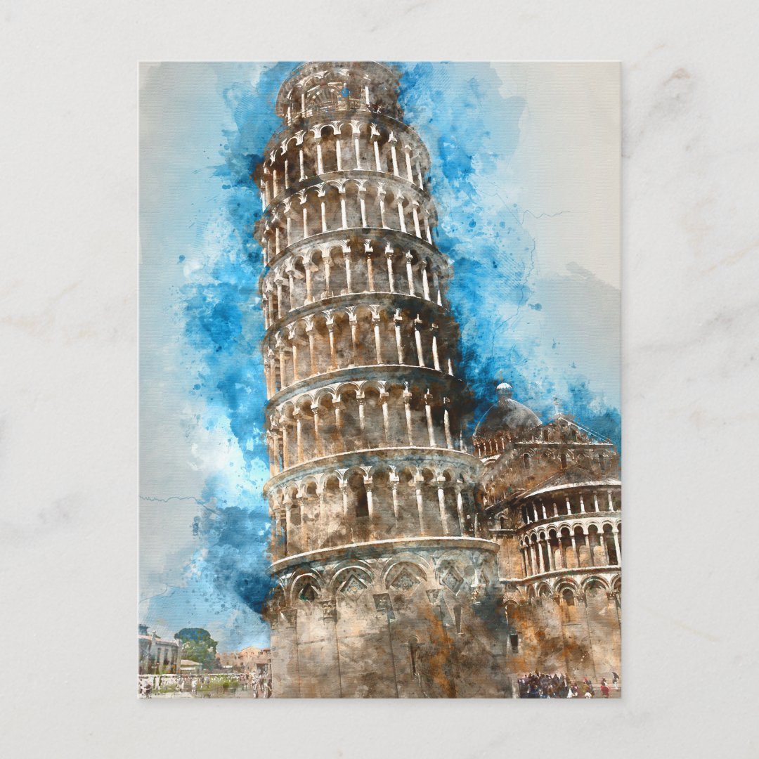 Leaning Tower of Pisa in Italy Postcard | Zazzle