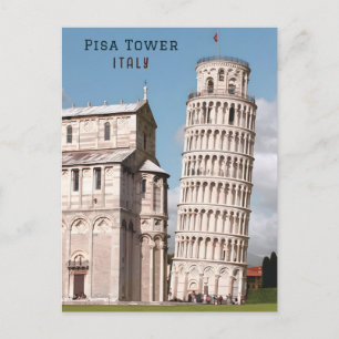 Leaning Tower of Pisa Italy Europe Travel Postcard