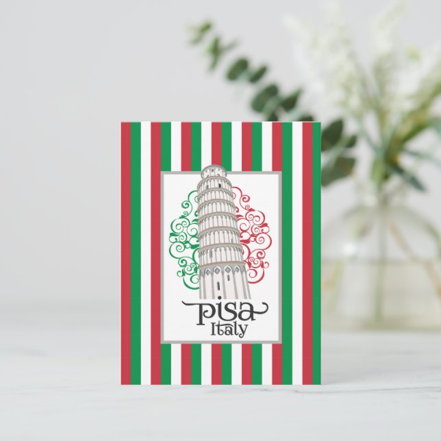 Leaning Tower of Pisa Italy for Travel Enthusiasts Postcard (Standing Front)