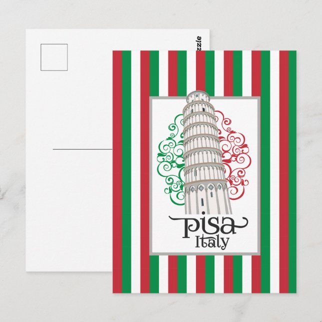 Leaning Tower of Pisa Italy for Travel Enthusiasts Postcard (Front/Back)