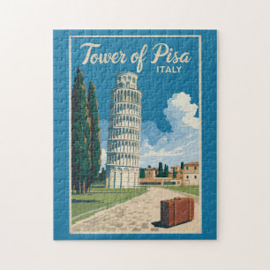 Leaning Tower of Pisa Italy Travel Art Vintage Jigsaw Puzzle