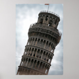 Leaning Tower of Pisa Italy Travel Poster