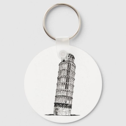 Leaning Tower of Pisa Italys Famous Landmark Keychain