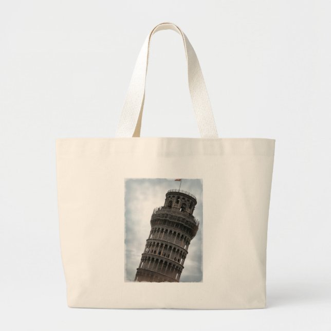 Leaning Tower of Pisa Large Tote Bag (Front)