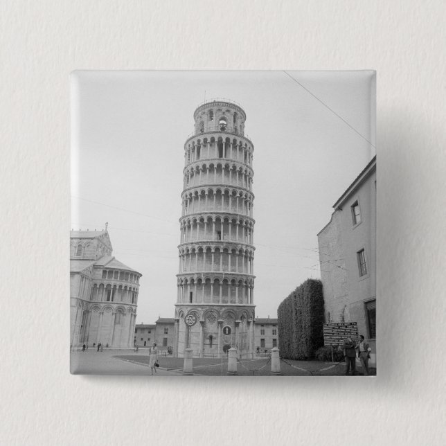 Leaning Tower of Pisa Pinback Button (Front)