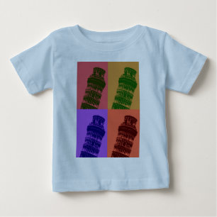 Leaning Tower of Pisa Pop Art Baby T-Shirt