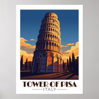 Leaning Tower of Pisa Poster