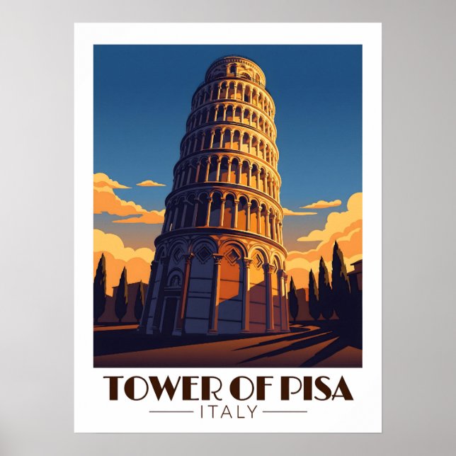 Leaning Tower of Pisa Poster (Front)