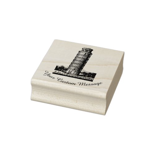 Leaning Tower of Pisa Rubber Stamp