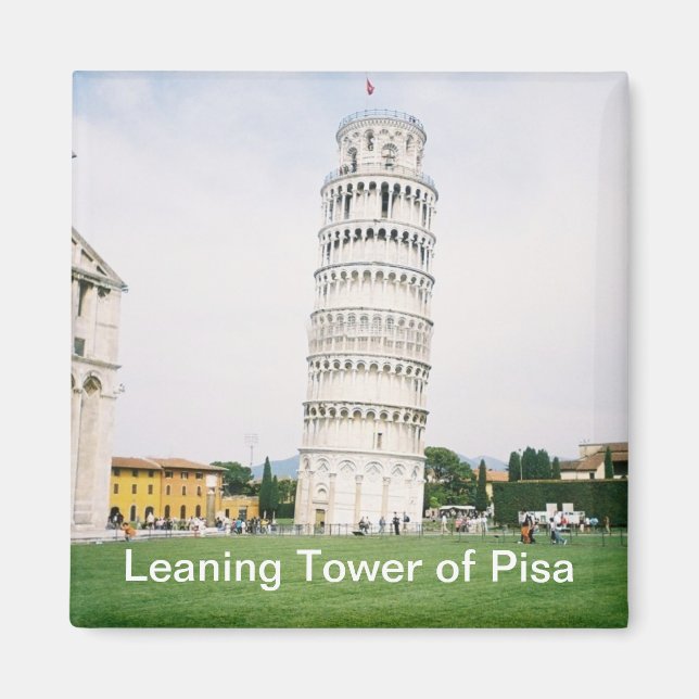 Leaning Tower of Pisa Square Magnet (Front)