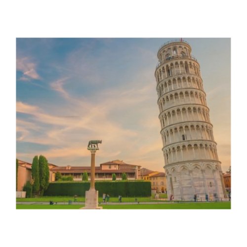 Leaning Tower of Pisa Wood Wall Art