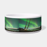 Leaning Tree Aurora Bowl<br><div class="desc">Decorated with an image of the aurora borealis over Alaska's Prince William Sound. By Ted Raynor</div>