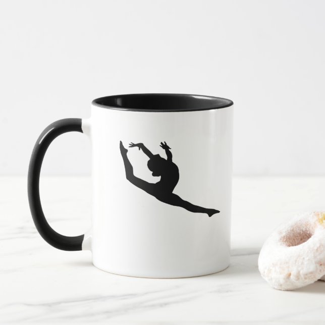 Leap- A Gymnast/ Dancer 's Inspirational Mug (With Donut)