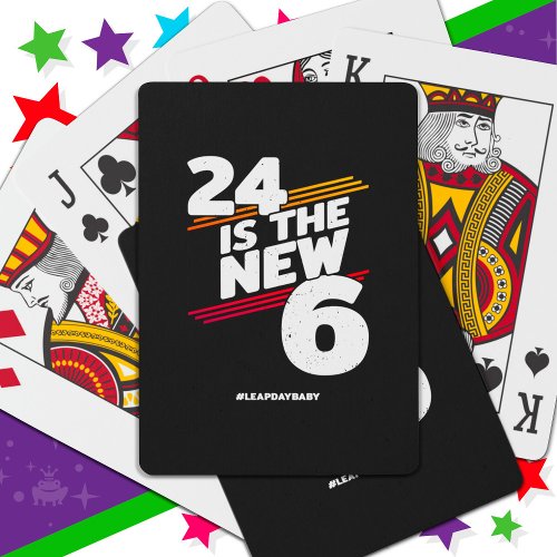 Leap Day 24th Birthday Party New Leap Year Feb 29 Poker Cards