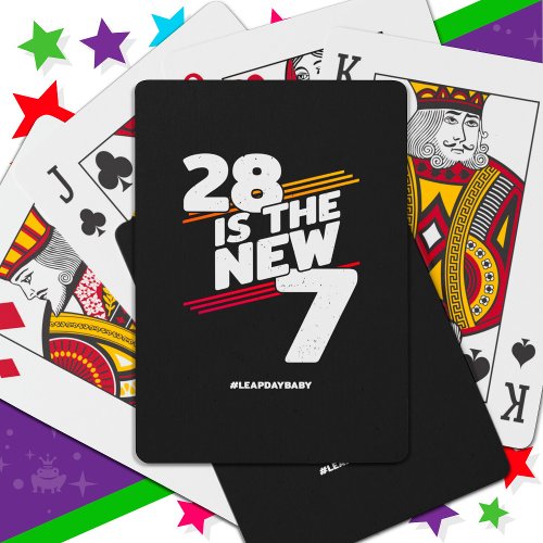 Leap Day 28th Birthday Party New Leap Year Feb 29 Poker Cards