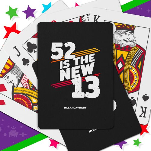 Leap Day 52nd Birthday Party New Leap Year Feb 29 Poker Cards