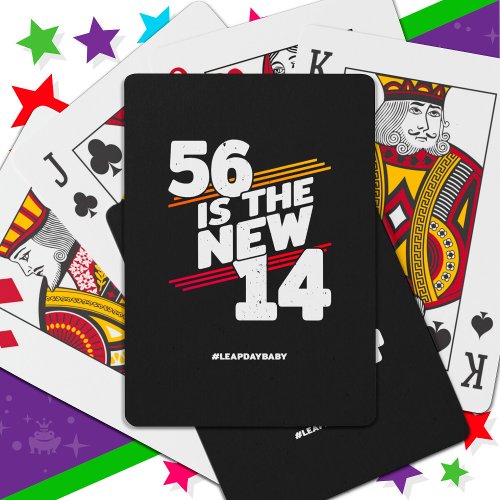 Leap Day 56th Birthday Party New Leap Year Feb 29 Poker Cards