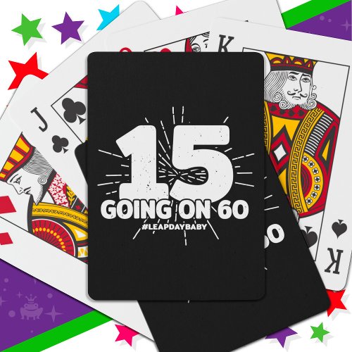 Leap Day Birthday Party 60th Birthday Leap Year Poker Cards