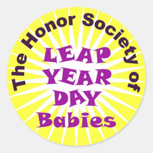 LEAP DAY CLUB CLASSIC ROUND STICKER