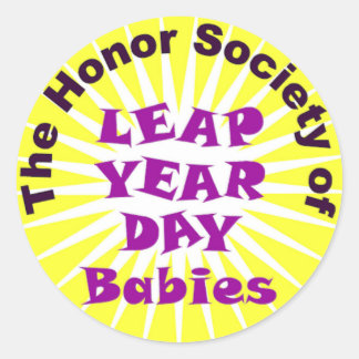 LEAP DAY CLUB CLASSIC ROUND STICKER