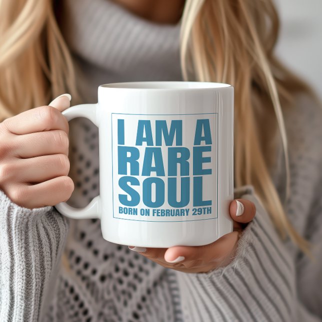 Leap Day Feb 29 Leap Year Birthday A Rare Soul Coffee Mug (Embrace your Leap Day birthday celebration with this cozy mug, perfect for savoring the moment!)