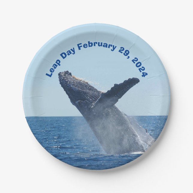 Leap Day February 29, 2024 Paper Plates (Front)