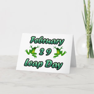 Leap Day February 29 Card