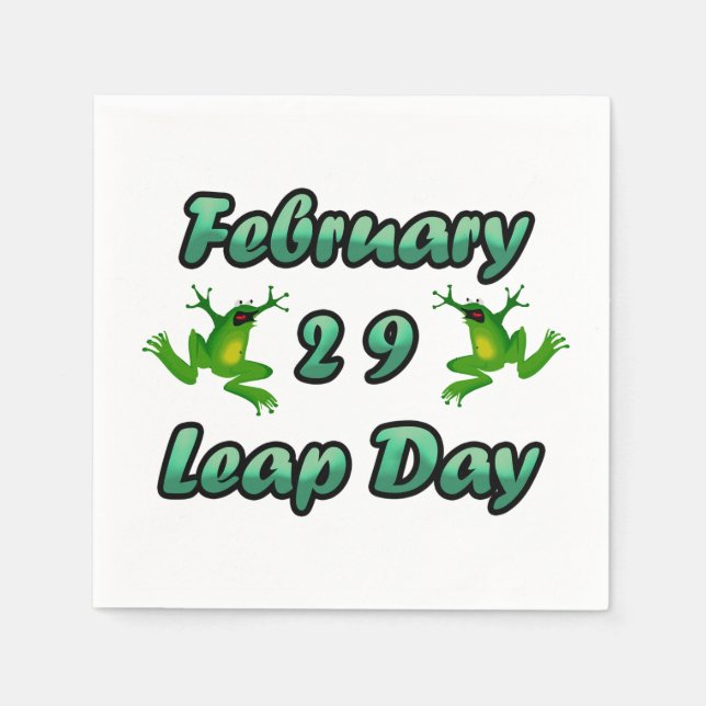 Leap Day February 29 Napkins (Front)