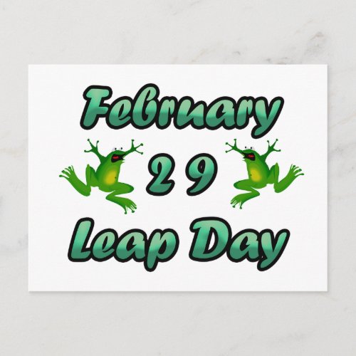 Leap Day February 29 Postcard