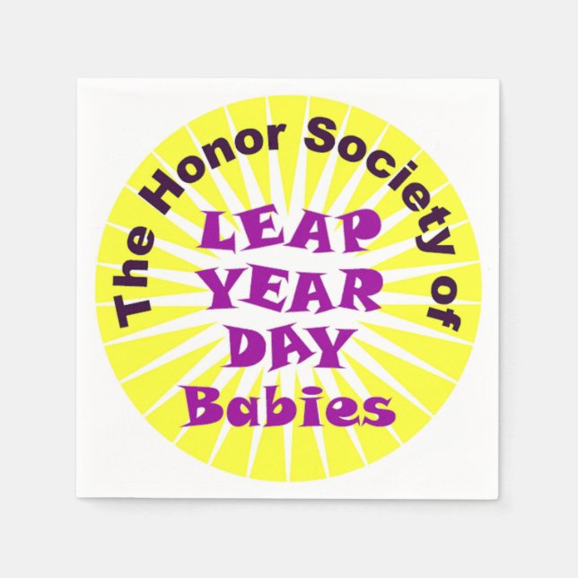 LEAP DAY LOGO NAPKINS (Front)