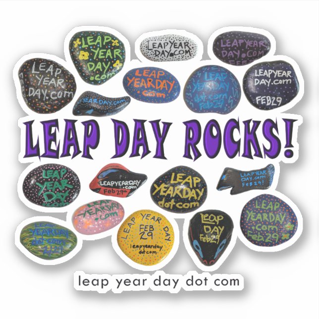 LEAP DAY ROCKS! STICKER (Front)