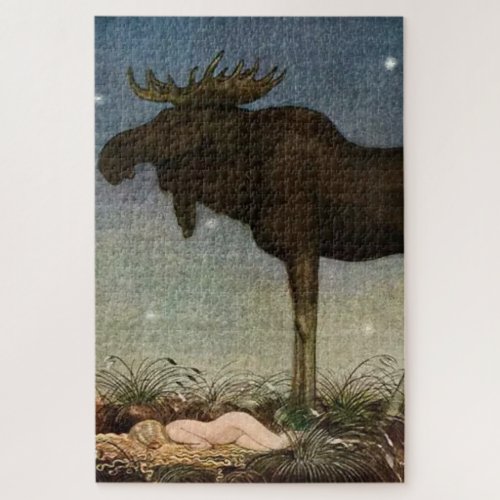 Leap Finds the Sleeping Princess by John Bauer Jigsaw Puzzle