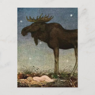 “Leap Finds the Sleeping Princess” by John Bauer Postcard
