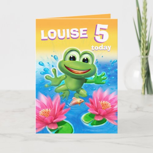 Leap Frog 5 yrs birthday card customise