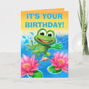Leap Frog birthday card customisable message