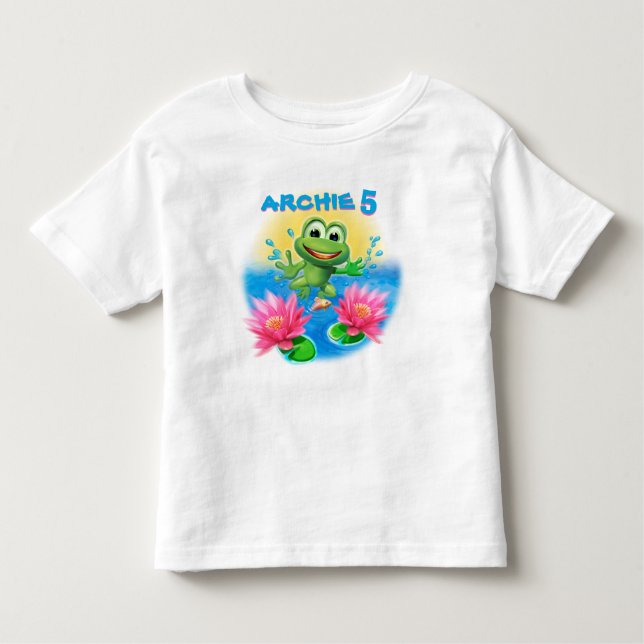 Leap Frog boy's T shirt birthday personalized (Front)