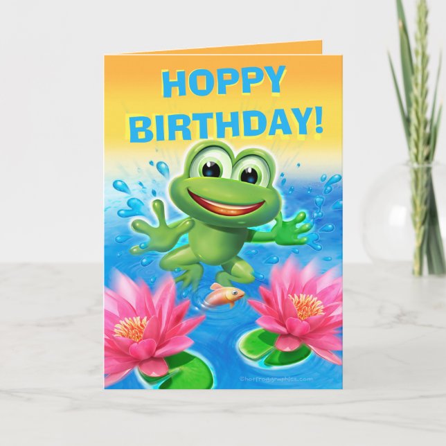 Leap Frog custom birthday card standard (Front)