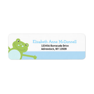 Leap Frog Froggy Custom Address Labels (Blue)