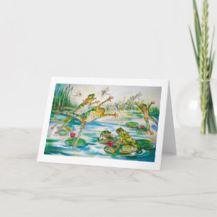" Leap Frog " Greeting Card