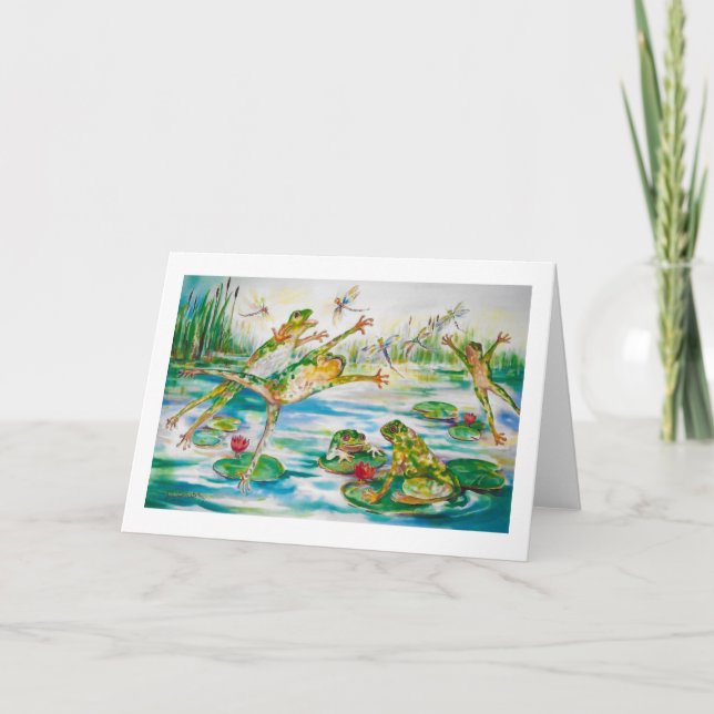 " Leap Frog "  Greeting Card (Front)