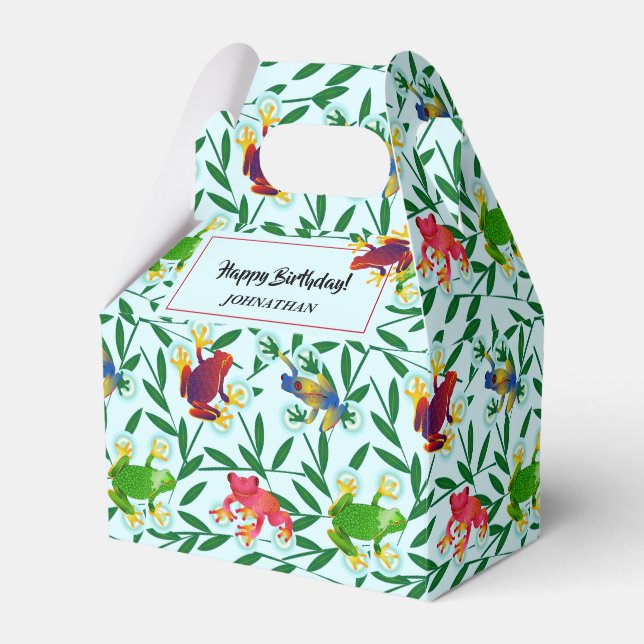 Leap Frog Jungle Party Favor Boxes (Front Side)