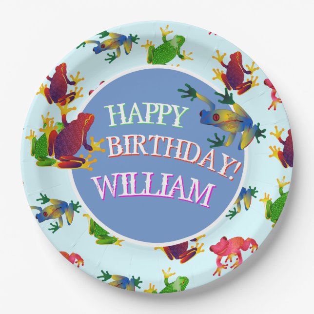 Leap Frog Tropical Paper Plates (Front)