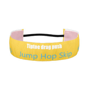 Leap Hop Skip Lean Text design mixed colors Athletic Headband